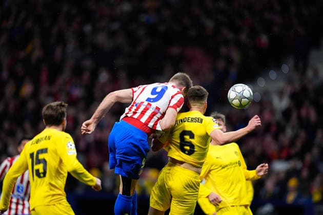 January 28, 2026, Madrid, Madrid, Spain: Alexander Sorloth of Atletico de Madrid shoots for goal during the UEFA Champions League 2025 26 League Phase MD8 match between Atletico de Madrid and FK Bodo Glimt at Riyadh Air Metropolitano stadium on January 28, 2026 in Madrid, Spain. Madrid Spain - ZUMAa181 20260128_zaa_a181_082 Copyright: xDennisxAgyemanx