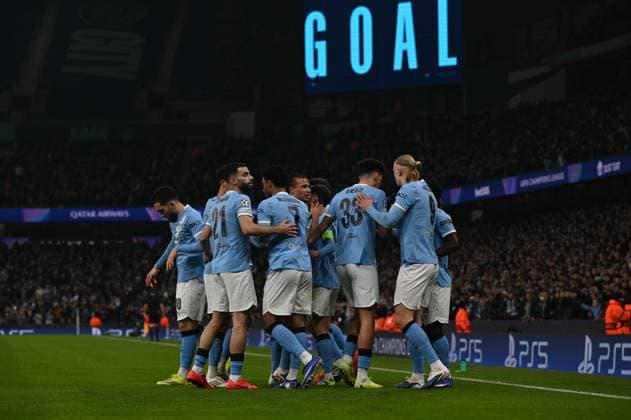 Manchester City v Galatasaray - UEFA Champions League MANCHESTER, UNITED KINGDOM - JANUARY 28: Manchester City player Erling Haaland (9) celebrates after scoring a goal during the UEFA Champions League Matchday 8 match against Galatasaray at Etihad Stadium in Manchester, United Kingdom, on January 28, 2026. Rasid Necati Aslim Anadolu Manchester United, ManU Kingdom. Editorial use only. Please get in touch for any other usage.  Copyright: x2026xAnadoluxRasidxNecatixAslimx