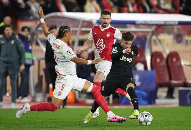 AS Monaco v Juventus - UEFA Champions League 2025 26 League Phase MD8 Thilo Kehrer of AS Monaco and Francisco Conceicao of Juventus challenge during the UEFA Champions League 2025 26 League Phase MD8 match between AS Monaco and Juventus at Stade Louis II on January 28, 2026 in Monaco, Monaco. WARNING! This Photograph May Only Be Used For Newspaper And Or Magazine Editorial Purposes. May Not Be Used For Publications Involving 1 player, 1 Club Or 1 Competition Without Written Authorisation From Football DataCo Ltd. For Any Queries, Please Contact Football DataCo Ltd on +44 (0) 207 864 9121 Monaco Stade Louis II Monaco Monaco Copyright: xAllstarxPicturexLibraryxLtdx