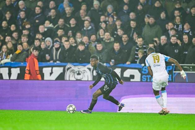 Club Brugge v Marseille - UEFA Champions League BRUGGE, BELGIUM - JANUARY 28 : Diakhon Mamadou forward of Club Brugge in action during the UEFA Champions League 2025 26 League Phase MD8 match between Club Brugge and Marseille on January 28, 2026 in Brugge, Belgium, 28 01 2026 Brugge Belgium  Copyright: xJanxDexMeuleneirx