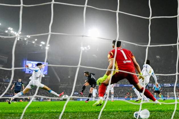 Club Brugge v Marseille - UEFA Champions League BRUGGE, BELGIUM - JANUARY 28 : Vermant Romeo forward of Club Brugge scores a goal during the UEFA Champions League 2025 26 League Phase MD8 match between Club Brugge and Marseille on January 28, 2026 in Brugge, Belgium, 28 01 2026 Brugge Belgium  Copyright: xJanxDexMeuleneirx