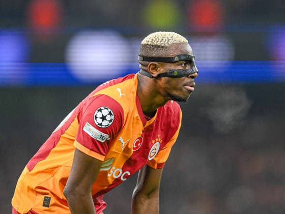 Manchester City v Galatasaray UEFA Champions League Victor Osimhen of Galatasaray during the UEFA Champions League match at the Etihad Stadium, Manchester 28 01 2026 UK Newspapers OUT Copyright: xKarlxVallantinex FIL-22873-0043