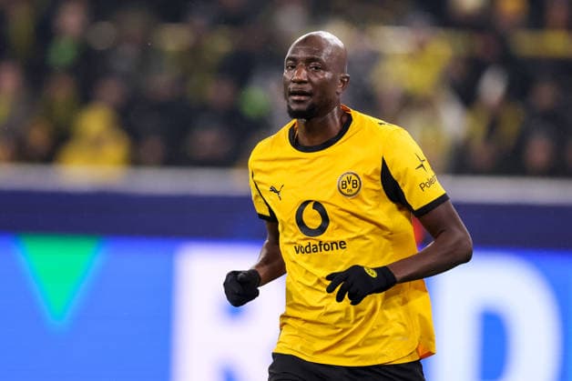 DORTMUND, GERMANY - JANUARY 28: Serhou Guirassy of Borussia Dortmund looks on during the UEFA Champions League 2025 26 League Phase MD8 match between Borussia Dortmund and FC Internazionale Milano at BVB Stadion Dortmund on January 28, 2026 in Dortmund, Germany. (Photo by Rene Nijhuis) SPO  Copyright: xRenexNijhuis