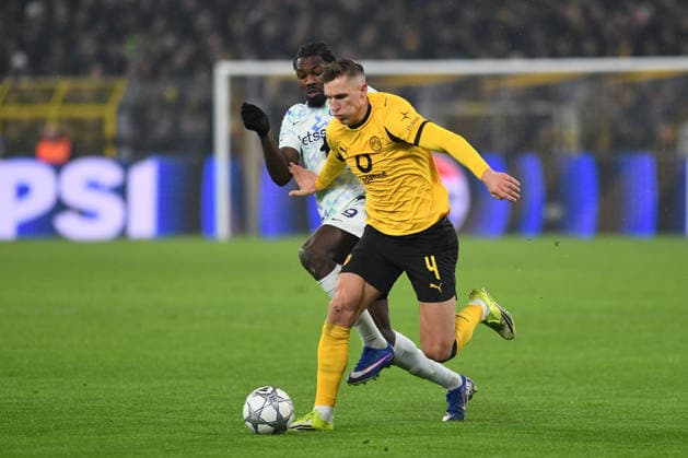 Marcus Thuram FC Internazionale and Nico Schlotterbeck Borussia Dortmund in a duel during the UEFA Champions League 2025 26, Matchday 8 League Phase match between Borussia Dortmund and Inter Milan, BVB Stadion on January 28, 2026 in Dortmund, Germany, Germany Photo by Ralf Treese DeFodi Images Marcus Thuram FC Internazionale and Nico Schlotterbeck Borussia Dortmund battle for the ball during the UEFA Champions League 2025 26 League Phase MD8 match between Borussia Dortmund and FC Internazionale Milano at BVB Stadion Dortmund on January 28, 2026 in Dortmund, Germany Photo by Ralf Treese DeFodi Images