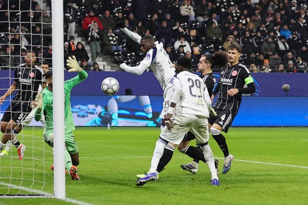 0 1 Goal for Tottenham Hotspur by Randal Kolo Muani Tottenham Hotspur, 39 , Germany, Football, UEFA Champions League, Matchday 8, 2025 2026, Eintracht Frankfurt vs Tottenham Hotspur, 28 01 2026, Frankfurt am Main Deutsche Bank Park Germany Copyright: xGrantxHubbsx