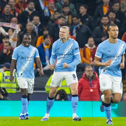 Manchester City v Galatasaray A.S. - UEFA Champions League 2025 26 League Phase MD8 Erling Haaland 9 of Manchester City F.C. celebrates his goal during the UEFA Champions League League Stage MD8 match between Manchester City and Galatasaray S.K. at the Etihad Stadium in Manchester, on January 28, 2026. Manchester Manchester United, ManU Kingdom  Copyright: xMIxNewsx originalFilename:fletcher-manchest260128_npe0y.jpg
