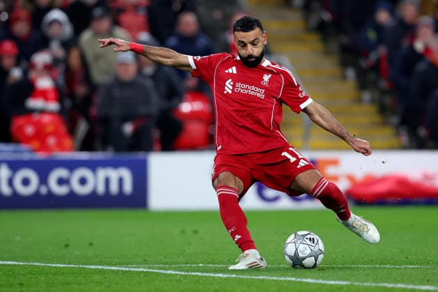 Liverpool FC v Qarabag FK - UEFA Champions League 2025 26 League Phase MD8 Mohamed Salah of Liverpool scores 3rd goal during the UEFA Champions League 2025 26 League Phase MD8 match between Liverpool FC and Qarabag FK at Anfield on January 28, 2026 in Liverpool, England. WARNING! This Photograph May Only Be Used For Newspaper And Or Magazine Editorial Purposes. May Not Be Used For Publications Involving 1 player, 1 Club Or 1 Competition Without Written Authorisation From Football DataCo Ltd. For Any Queries, Please Contact Football DataCo Ltd on +44 (0) 207 864 9121 Liverpool Anfield England United Kingdom Copyright: xAllstarxPicturexLibraryxLtdx
