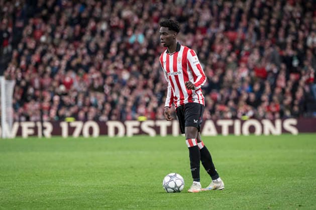 UEFA Champions League Athletic Club vs Sporting Clube de Portugal Adama Boiro of Athletic Club in action during Champions League 2025-26 League phase match between Athletic Club and Sporting Clube de Portugal at San mames stadium. Bilbo (Basque Country). January 28, 2026. (Gari Garaialde Bostok Photo) Bilbao Bizkaia Spain Editorial Use Only  Copyright: xGarikoitzxGaraialdex xBostokxPhotox Bostok Photo GarixGaraialdex GG2601280321
