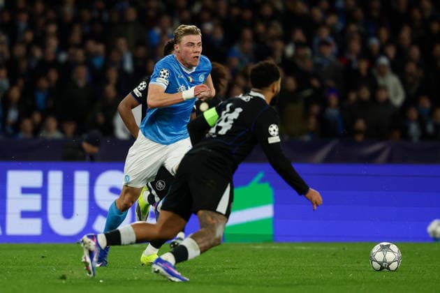 Napoli™s Rasmus Hojlund during the UEFA Champions League football match between Napoli vs Chelsea - Champions League 2025 2026 - Diego Armando Maradona stadium January 28, 2026 Naples, Italy soccer  Copyright: xAlessandroxGarofalo LaPressex