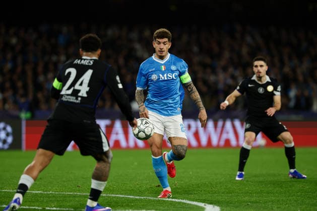 Napoli™s Giovanni Di Lorenzo during the UEFA Champions League football match between Napoli vs Chelsea - Champions League 2025 2026 - Diego Armando Maradona stadium January 28, 2026 Naples, Italy soccer  Copyright: xAlessandroxGarofalo LaPressex