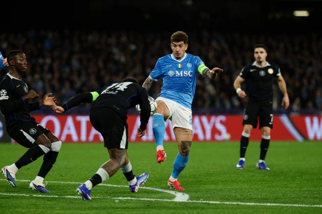 Napoli™s Giovanni Di Lorenzo during the UEFA Champions League football match between Napoli vs Chelsea - Champions League 2025 2026 - Diego Armando Maradona stadium January 28, 2026 Naples, Italy soccer  Copyright: xAlessandroxGarofalo LaPressex
