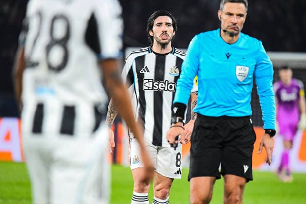 FOOTBALL : Paris Saint Germain vs Newcastle United - Ligue des Champions - Phase de Ligue - JournÃ e 8 - 28 01 2026 Sandro Tonali (Newcastle United) ParisFrance  Copyright: xBaptistexAutissierx