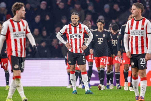 2026-01-28 PSV Eindhoven v FC Bayern Munich - UEFA Champions League 2025 26 League Phase MD8 EINDHOVEN, NETHERLANDS - JANUARY 28: Armando Obispo of PSV Eindhoven looks on during the UEFA Champions League 2025 26 League Phase MD8 match between PSV Eindhoven and FC Bayern Munich at Philips Stadion on January 28, 2026 in Eindhoven, Netherlands. Eindhoven Philips Stadion Netherlands Content not available for redistribution in The Netherlands directly or indirectly through any third parties. Copyright: xBroerxvanxdenxBoomx