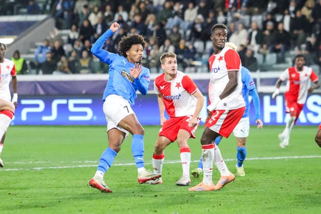 UEFA CL : Pafos vs Slavia Praha BRUNO of Pafos shots the ball and scores a goal. Pafos plays against Slavia Praha for the League Phase of the UEFA Champions League in Limassol stadium, Limassol, Cyprus, on Jan. 28, 2026. Limassol Cyprus Copyright: xKOSTASxPIKOULASx