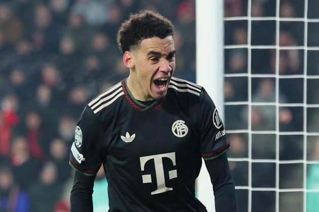 Jamal Musiala FC Bayern Muenchen celebrates after scoring his teams first goal, UEFA Champions League 2025 26 League Phase MD8, PSV Eindhoven v FC Bayern München, PSV Stadion on January 28, 2026 in Eindhoven, Netherlands Photo by Marco Steinbrenner DeFodi Images Jamal Musiala FC Bayern Muenchen celebrates after scoring his teams first goal, UEFA Champions League 2025 26 League Phase MD8, PSV Eindhoven v FC Bayern München, PSV Stadion, January 28, 2026 in Eindhoven, Netherlands Photo by Marco Steinbrenner DeFodi Images