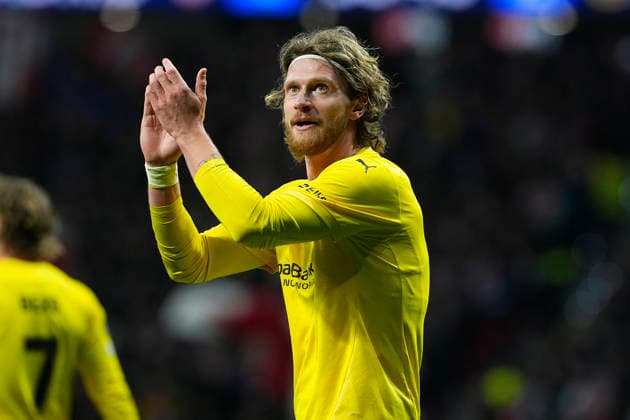 ATLETICO DE MADRID v FK BODO GLIMT. CHAMPIONS LEAGUE 2025 2026. ROUND 8 MATCH. FK Bodo Glimt s Kasper Hogh celebrates goal during Champions League 2025 2026, Round 8 match. January 28 ,2026. (ALTERPHOTOS Acero) MadridSpain  Copyright: xAcerox