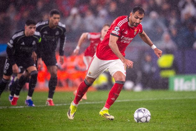 January 28, 2026, Lisbon, Lisbon, Portugal: LISBON, PORTUGAL - JANUARY 28: VANGELIS PAVLIDIS from SL Benfica is seen taking the penalty kick during the UEFA Champions League 2025 26 MD8 match between SL Benfica and Real Madrid CF, at Estadio do Lisboa e Benfica on January 28, 2026 in Lisbon, Portugal Lisbon Portugal - ZUMAl192 20260128_zsp_l192_056 Copyright: xMiguelxLemosx