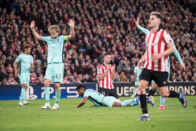UEFA Champions League Athletic Club vs Sporting Clube de Portugal Gorka Guruzeta of Athletic Club reacts during Champions League 2025-26 League phase match between Athletic Club and Sporting Clube de Portugal at San mames stadium. Bilbo (Basque Country). January 28, 2026. (Gari Garaialde Bostok Photo) Bilbao Bizkaia Spain Editorial Use Only  Copyright: xGarikoitzxGaraialdex xBostokxPhotox Bostok Photo GarixGaraialdex GG2601280464