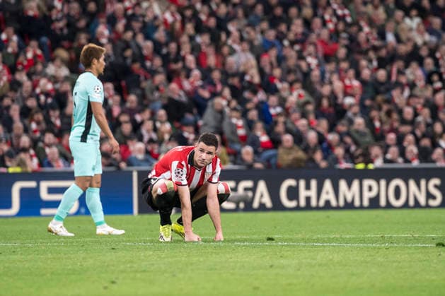 UEFA Champions League Athletic Club vs Sporting Clube de Portugal Gorka Guruzeta of Athletic Club reacts during Champions League 2025-26 League phase match between Athletic Club and Sporting Clube de Portugal at San mames stadium. Bilbo (Basque Country). January 28, 2026. (Gari Garaialde Bostok Photo) Bilbao Bizkaia Spain Editorial Use Only  Copyright: xGarikoitzxGaraialdex xBostokxPhotox Bostok Photo GarixGaraialdex GG2601280473