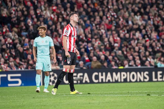 UEFA Champions League Athletic Club vs Sporting Clube de Portugal Gorka Guruzeta of Athletic Club reacts during Champions League 2025-26 League phase match between Athletic Club and Sporting Clube de Portugal at San mames stadium. Bilbo (Basque Country). January 28, 2026. (Gari Garaialde Bostok Photo) Bilbao Bizkaia Spain Editorial Use Only  Copyright: xGarikoitzxGaraialdex xBostokxPhotox Bostok Photo GarixGaraialdex GG2601280478