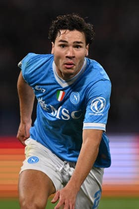 Antonio Vergara of S.S.C. Napoli celebrates after scoring the goal of 1-1 during the UEFA Champions League phase day 8 football match between S.S.C. Napoli and Chelsea F.C. at the Diego Armando Maradona Stadium on January 27, 2026 in Naples, Italy.  Copyright: xDomenicoxCippitelli IPAxSportx xipa-agency.netx xx IPA_70674108 IPA_Agency_IPA70674108