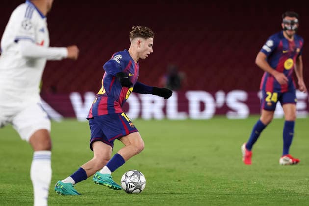 January 28, 2026, Barcelona, Barcelona, Spain: Fermin Lopez of FC Barcelona, Barca in action during the UEFA Champions League 2025 26 League Phase MD8 match between FC Barcelona and F.C. Copenhagen at Spotify Camp Nou stadium on January 28, 2026 in Barcelona, Spain. Barcelona Spain - ZUMAa181 20260128_zaa_a181_168 Copyright: xJavierxBorregox