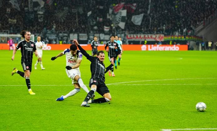 Dominic Solanke of Tottenham Hotspur scores a goal to make it 2-0 Eintracht Frankfurt v Tottenham Hotspur, UEFA Champions League, Group Stage, Football, Deutsche Bank Park, Frankfurt, Germany - 28 Jan 2026Frankfurt Deutsche Bank Park Germany EDITORIAL USE ONLY No use with unauthorised audio, video, data, fixture lists, club league logos or live services. Online in-match use limited to 120 images, no video emulation. No use in betting, games or single club league player publications. Copyright: xJavierxGarcia Shutterstockx 16429470an