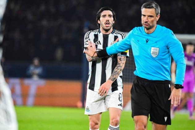 FOOTBALL : Paris Saint Germain vs Newcastle United - Ligue des Champions - Phase de Ligue - JournÃ e 8 - 28 01 2026 Sandro Tonali (Newcastle United) ParisFrance  Copyright: xBaptistexAutissierx