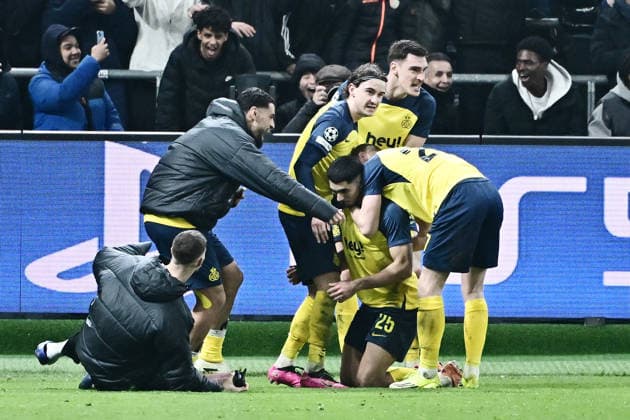 260128 Royale Union Saint-Gilloise vs Atalanta Anan Khalaili (25) of Union celebrates after scoring the 1-0 goal during the Uefa Champions League 8th matchday in the League phase game in season 2025 - 2026 between Royale Union Saint-Gilloise and Atalanta Bergamasca Calcio on January 28 , 2026 in Anderlecht, Belgium. (Photo by Maarten Straetemans isosport) Anderlecht Belgium  Copyright: xMaartenxStraetemansx UNION-ATALANTA_20260128_086
