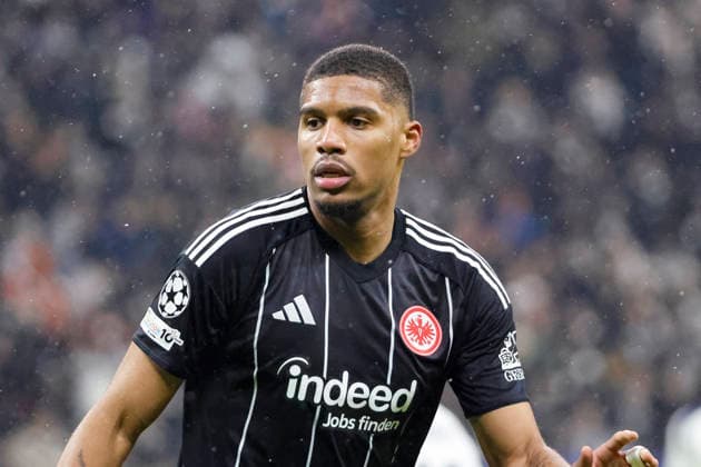 Aurele Amenda Eintracht Frankfurt, 05 , Germany, Football, UEFA Champions League, Matchday 8, 2025 2026, Eintracht Frankfurt vs Tottenham Hotspur, 28 01 2026, Frankfurt am Main Deutsche Bank Park Germany Copyright: xGrantxHubbsx