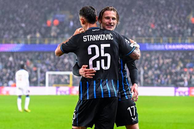 Club Brugge v Marseille - UEFA Champions League BRUGGE, BELGIUM - JANUARY 28 : Stankovic Aleksandar midfielder of Club Brugge celebrating scoring a goal (3-0) during the UEFA Champions League 2025 26 League Phase MD8 match between Club Brugge and Marseille on January 28, 2026 in Brugge, Belgium, 28 01 2026 Brugge Belgium  Copyright: xTomasxSiskx