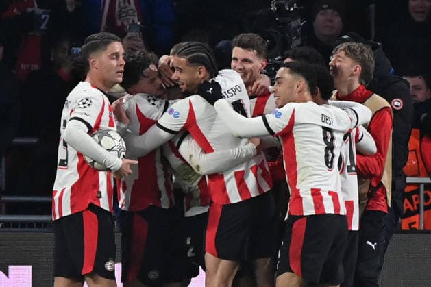 28 01 2026, xjrdrx, Football UEFA Champions League, PSV Eindhoven FC Bayern Muenchen v l Torjubel nach dem Tor zum celebrating the goal celebrate 1 1 durch Ismael Saibari PSV Eindhoven DFL DFB REGULATIONS PROHIBIT ANY USE OF PHOTOGRAPHS as IMAGE SEQUENCES and or QUASI VIDEO Eindhoven