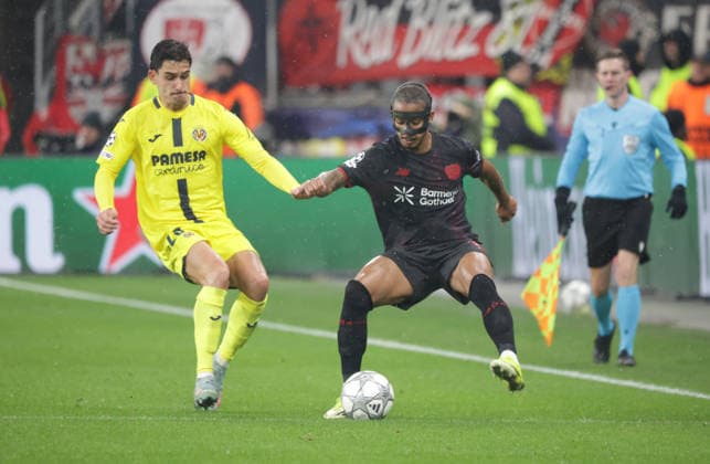 Arthur B04 on the ball against Cardona Sergi VIL , UEFA Champions League, Matchday 8, Bayer 04 Leverkusen vs FC Villarreal, Bayarena Leverkusen, Germany, 28 01 2026