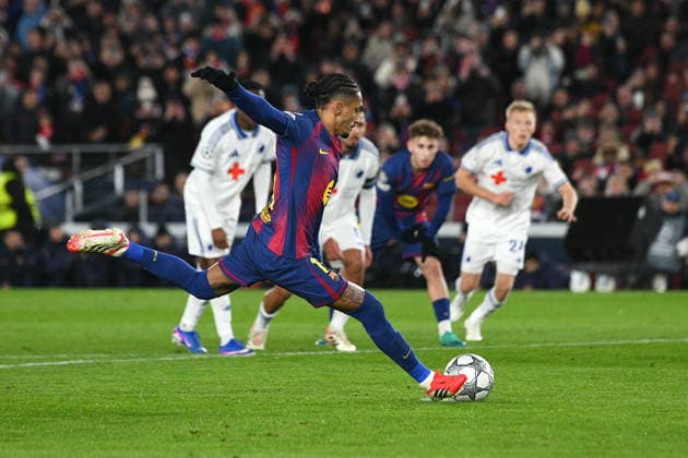 FC Barcelona, Barca v FC COPENHAGUE SPOTIFY CAMP NOU. BARCELONA. January 28, 2026 FC BARCELONA vs FC COPENHAGUE January 28, 2026 Raphina (11) of FC Barcelona scores his team s third goal during the soccer match corresponding to the eigth match of the group stage of the UEFA Champions League between FC Barcelona and FC Copenhague at Spotify Camp Nou in Barcelona, Spain. Barcelona ESP Copyright: xS.xRosx
