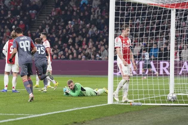 AMSTERDAM , 28-01-2026 , JohanCruijff ArenA , season 2025 2026 , UEFA Champions League football , League phase Matchday 8 , match between Ajax and Olympiacos , picture shows Ajax - Olympiacos  x201147795x Copyright: