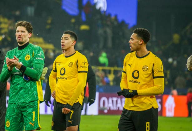 Football UEFA Champions League 2025 26, 8 Matchday League phase Borussia Dortmund vs Inter Milan Signal Iduna Park Stadion Dortmund Jobe Bellingham Borussia Dortmund, 7 Felix Nmecha Borussia Dortmund, 8 Gregor Kobel Borussia Dortmund, 1 Dortmund Copyright: xAymanxAlahmedx