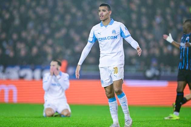 Club Brugge v Marseille - UEFA Champions League BRUGGE, BELGIUM - JANUARY 28 : Greenwood Mason forward of OM Marseille dejected during the UEFA Champions League 2025 26 League Phase MD8 match between Club Brugge and Marseille on January 28, 2026 in Brugge, Belgium, 28 01 2026 Brugge Belgium  Copyright: xJanxDexMeuleneirx