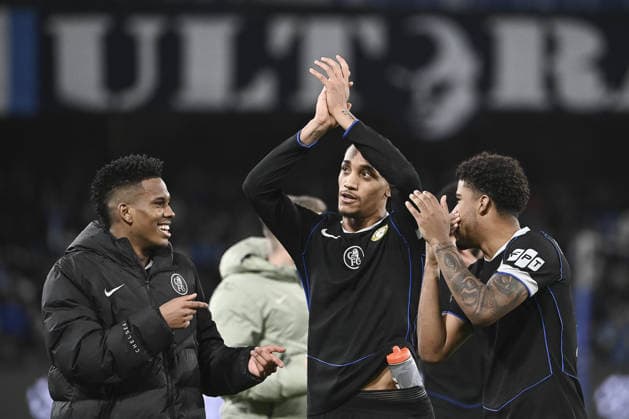 Napoli v Chelsea - UEFA Champions League NAPLES, ITALY, JANUARY 28: Joao Pedro, of Chelsea, greets supporters at the end of the League phase UEFA Champions League football match between Napoli and Chelsea at the Diego Armando Maradona Stadium in Naples, Italy, on January 28, 2026. Chelsea defeated Napoli 3-2. Isabella Bonotto Anadolu Naples Italy. Editorial use only. Please get in touch for any other usage.  Copyright: x2026xAnadoluxIsabellaxBonottox
