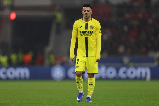 Georges Mikautadze Villarreal CF looks dejected during the UEFA Champions League 2025 26 League Phase MD8 match between Bayer 04 Leverkusen and Villarreal CF at BayArena on January 28, 2026 in Leverkusen, Germany Photo by Oliver Kaelke DeFodi Images