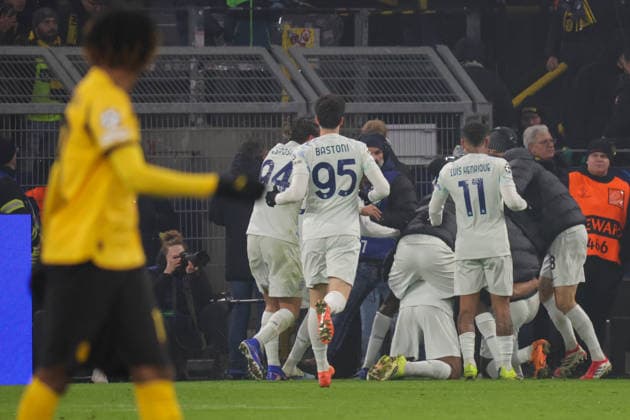 28 01 2026, xgrfx, Football UEFA Champions League , Borussia Dortmund Inter Milan v l Tor, Andy Diouf Inter Milan DFL DFB REGULATIONS PROHIBIT ANY USE OF PHOTOGRAPHS as IMAGE SEQUENCES and or QUASI VIDEO Signal Iduna Park