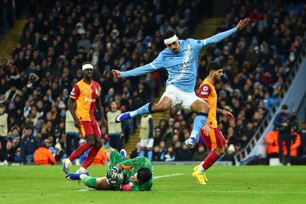 Manchester City v Galatasaray S.K., UEFA Champions League Tijjani Reijnders of Manchester City is tackled by UÄüurcan Ã‡akÄ±r, Goalkeeper of Galatasaray during the Manchester City v Galatasaray S.K. UEFA Champions League MD8 match at the Etihad Stadium, Manchester, England on 28 January 2026 Credit: Luke Williams Every Second Media Editorial use only. All images are copyright Every Second Media Limited. No images may be reproduced without prior permission. Copyright: xIMAGO EveryxSecondxMediax ESM-1778-0060 LukexWilliamsx xEveryxSecondxMediax