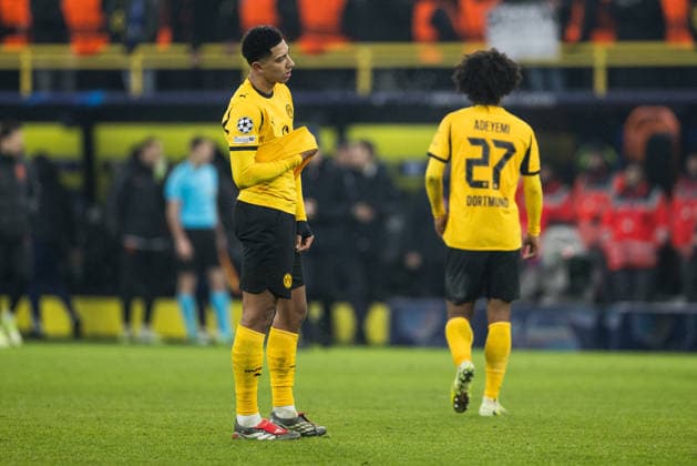 DORTMUND, GERMANY - JANUARY 28: Jobe Bellingham (Borussia Dortmund, 7) frustrated after the UEFA Champions League match between Borussia Dortmund vs. FC Internazionale Milano at Signal Iduna Park on matchday 8 of the UEFA Champions League on January 28, 2026 in Dortmund, Germany. North Rhine Westphalia Germany Copyright: xSteffiexWunderlx