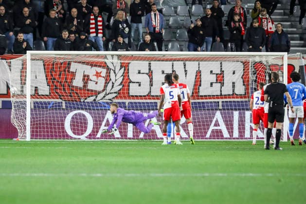UEFA CL : Pafos vs Slavia Praha VLAD DRAGOMIR of Pafos has just scored for Pafos. Pafos plays against Slavia Praha for the League Phase of the UEFA Champions League in Limassol stadium, Limassol, Cyprus, on Jan. 28, 2026. Limassol Cyprus Copyright: xKOSTASxPIKOULASx
