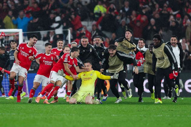 January 28, 2026, Lisbon, Lisbon, Portugal: Anatoliy Trubin of SL Benfica celebrates a goal during the UEFA Champions League 2025 26 League Phase MD8 match between SL Benfica and Real Madrid C.F. at Estadio do Lisboa e Benfica on January 28, 2026 in Lisbon, Portugal. Lisbon Portugal - ZUMAa181 20260128_zaa_a181_402 Copyright: xIrinaxR.xHipolitox