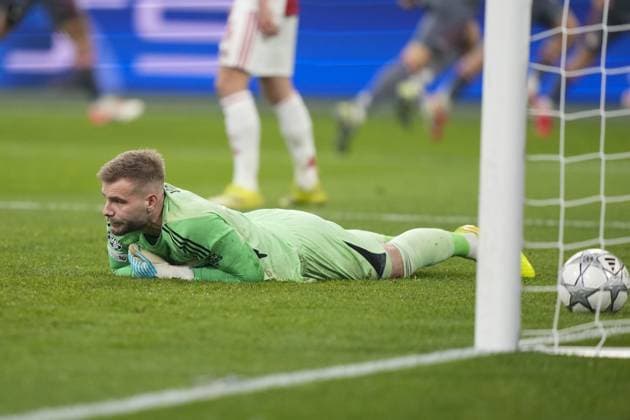 AMSTERDAM , 28-01-2026 , JohanCruijff ArenA , season 2025 2026 , UEFA Champions League football , League phase Matchday 8 , match between Ajax and Olympiacos , picture shows Ajax goalkeeper Vitezslav Jaros Ajax - Olympiacos  x201148890x Copyright: