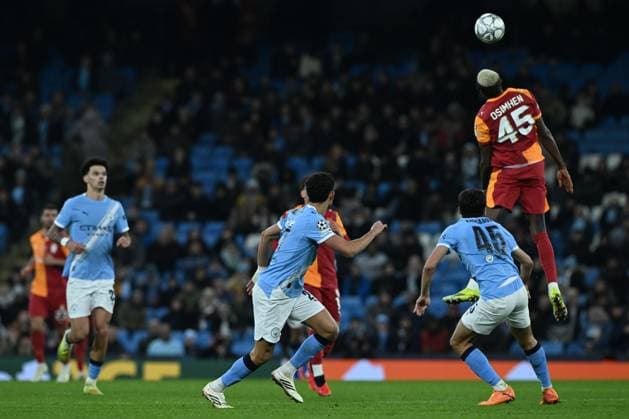 Manchester City v Galatasaray - UEFA Champions League MANCHESTER, UNITED KINGDOM - JANUARY 28: Osimhen (45) of Galatasaray in action during the UEFA Champions League match between Manchester City and Galatasaray at Etihad Stadium in Manchester, United Kingdom, on January 28, 2026. Rasid Necati Aslim Anadolu Manchester United, ManU Kingdom. Editorial use only. Please get in touch for any other usage.  Copyright: x2026xAnadoluxRasidxNecatixAslimx