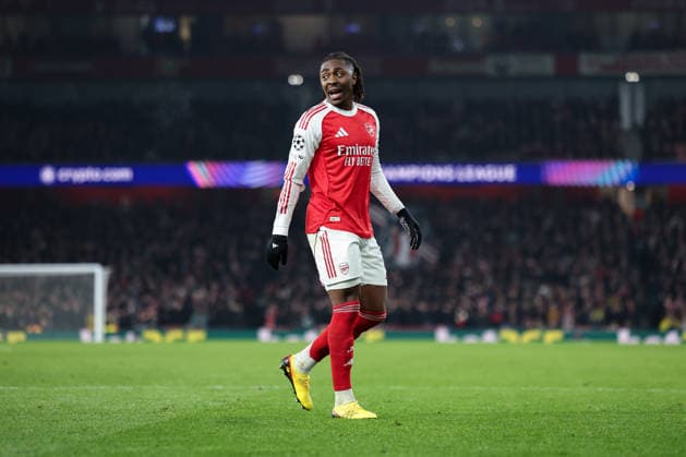 28th January 2026; Emirates Stadium, London, England; UEFA Champions League Football, Arsenal versus Kairat; Eberechi Eze of Arsenal  HenningxvonxJagow Content restricted for UK based newspaper