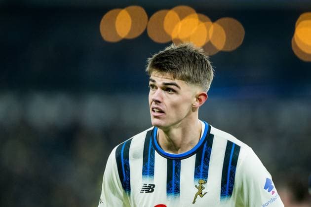 Atalanta s Charles De Ketelaere pictured in action during a soccer game between Belgian Royale Union Saint-Gilloise and Italian Atalanta Bergamo, on Wednesday 28 January 2026 in Brussels, on the eight day of the League phase of the UEFA Champions League tournament. JASPERxJACOBS  x159398446x