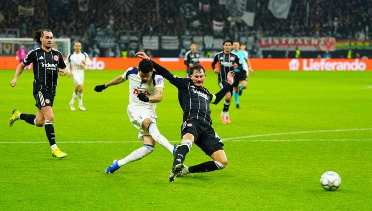 Dominic Solanke of Tottenham Hotspur scores a goal to make it 2-0 Eintracht Frankfurt v Tottenham Hotspur, UEFA Champions League, Group Stage, Football, Deutsche Bank Park, Frankfurt, Germany - 28 Jan 2026Frankfurt Deutsche Bank Park Germany EDITORIAL USE ONLY No use with unauthorised audio, video, data, fixture lists, club league logos or live services. Online in-match use limited to 120 images, no video emulation. No use in betting, games or single club league player publications. Copyright: xJavierxGarcia Shutterstockx 16429470az