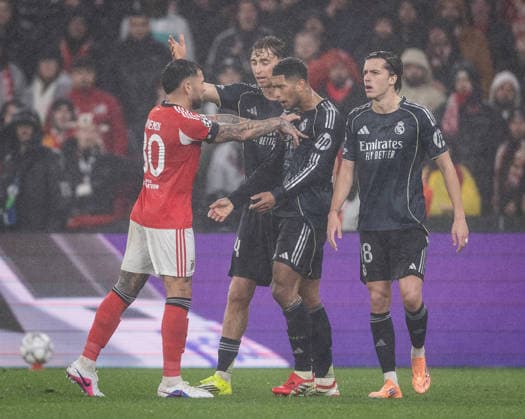 Benfica vs Real Madrid Bellingham (Real Madrid) in action during the game against Benfica valid for Champions League, in Lisboa, today january 28, 2026. Copyright: xx 0L3A4043